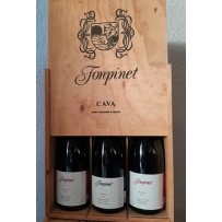Estuche madera 3 botellas